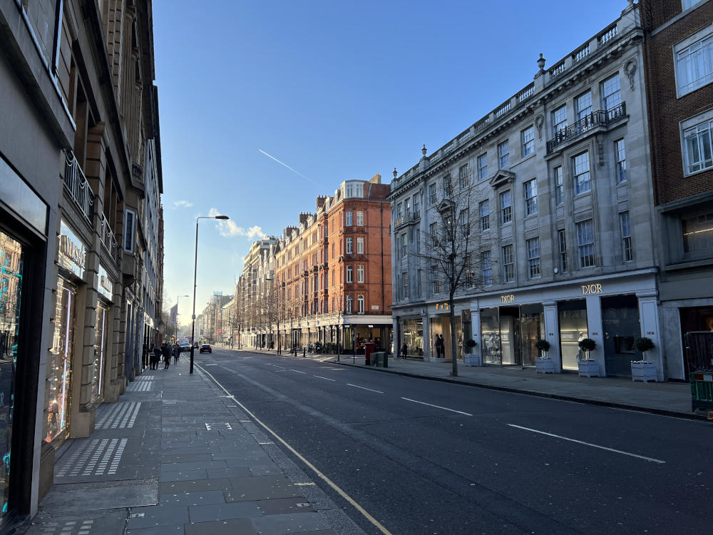 Long view of Sloane Street
