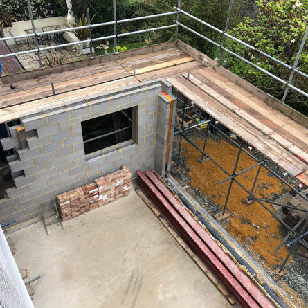 building extension being built