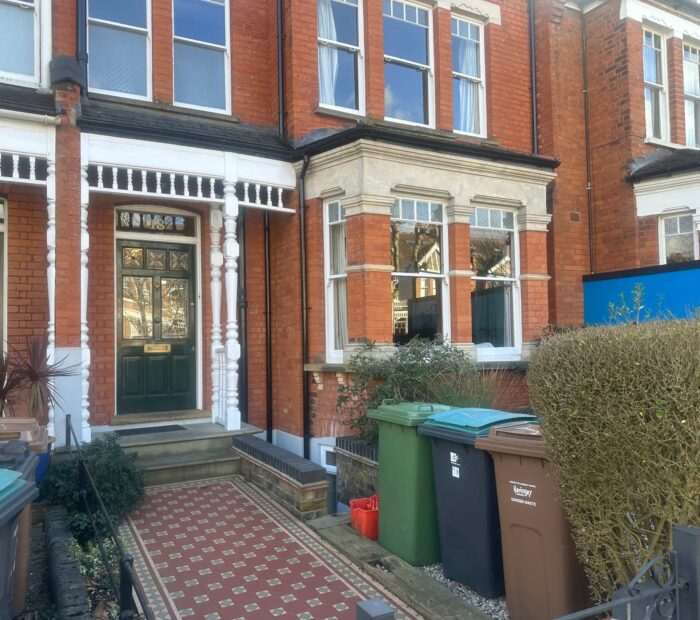 Front elevation of a Victorian terraced property in London for a party wall case study