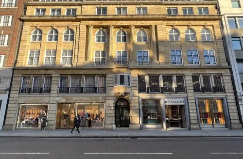 Front of brick building