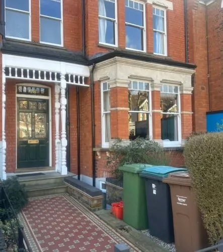 Front elevation of a Victorian terraced property in London for a party wall case study